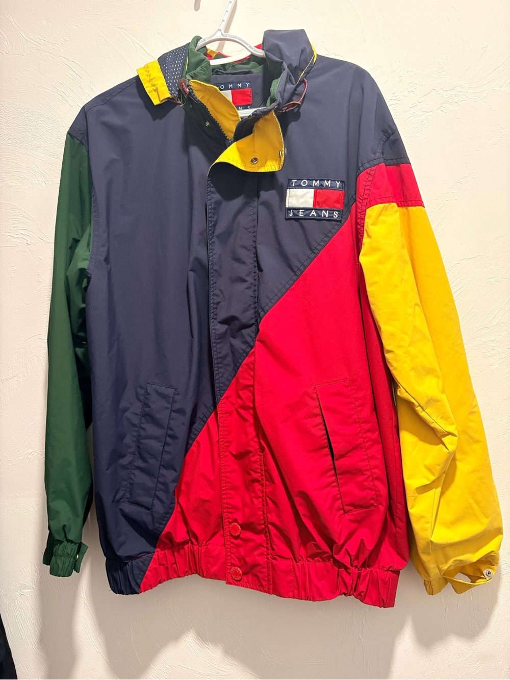 Tommy Hilfiger Colorblock Windbreaker Jacket - Navy/Red/Yellow/Green